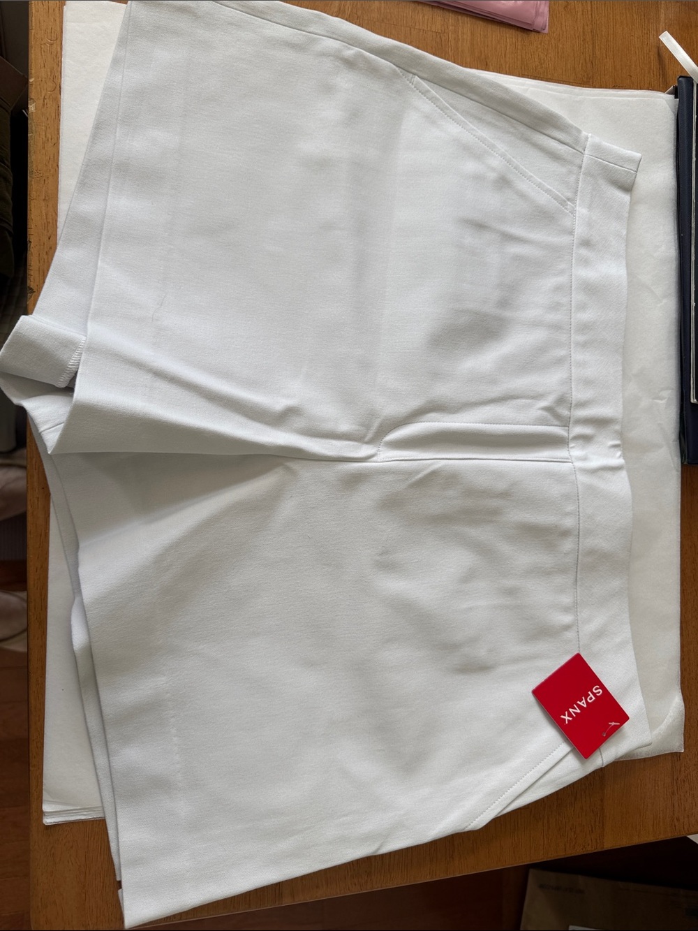 SPANX White Women's Shorts with  Seam Detail